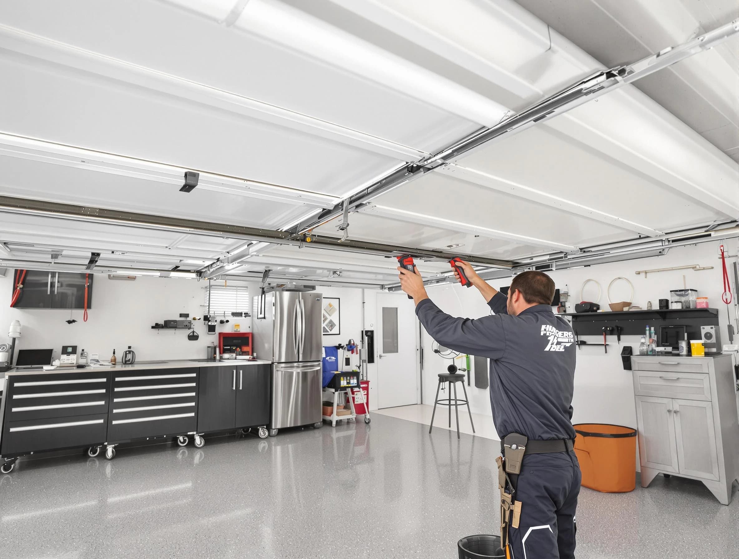 Overhead garage door repair service by Spring Hill Garage Door Repair in Spring Hill
