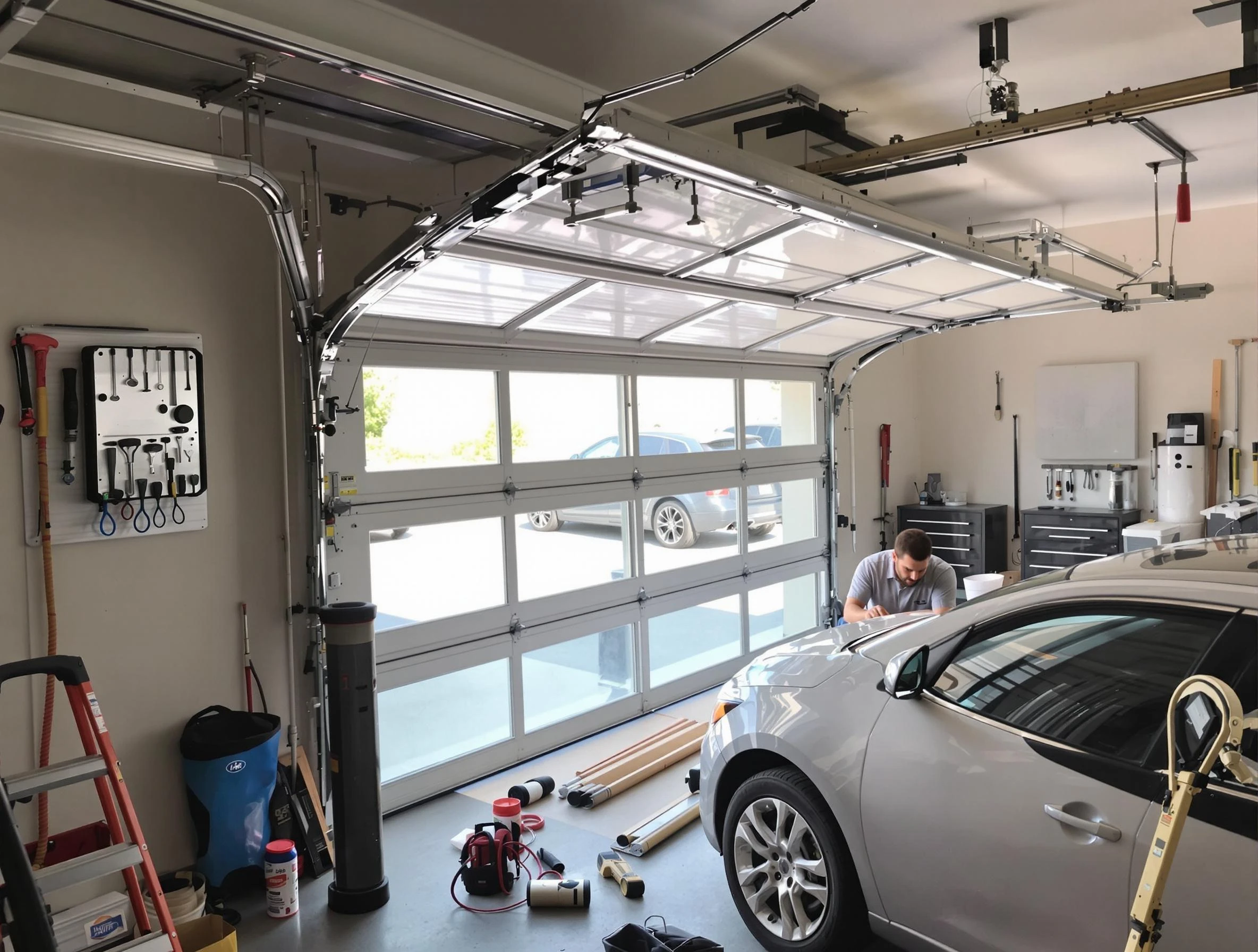 Garage door noise reduction service by Spring Hill Garage Door Repair in Spring Hill